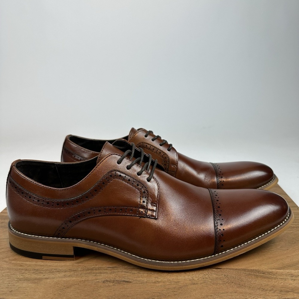 New Mens Stacy Adams Dickinson‎ Cap Toe Oxford Leather Dress Shoes Size 13 D